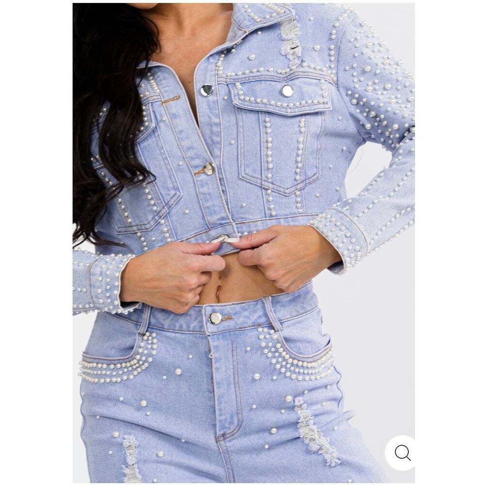 2 piece denim jacket and jeans set